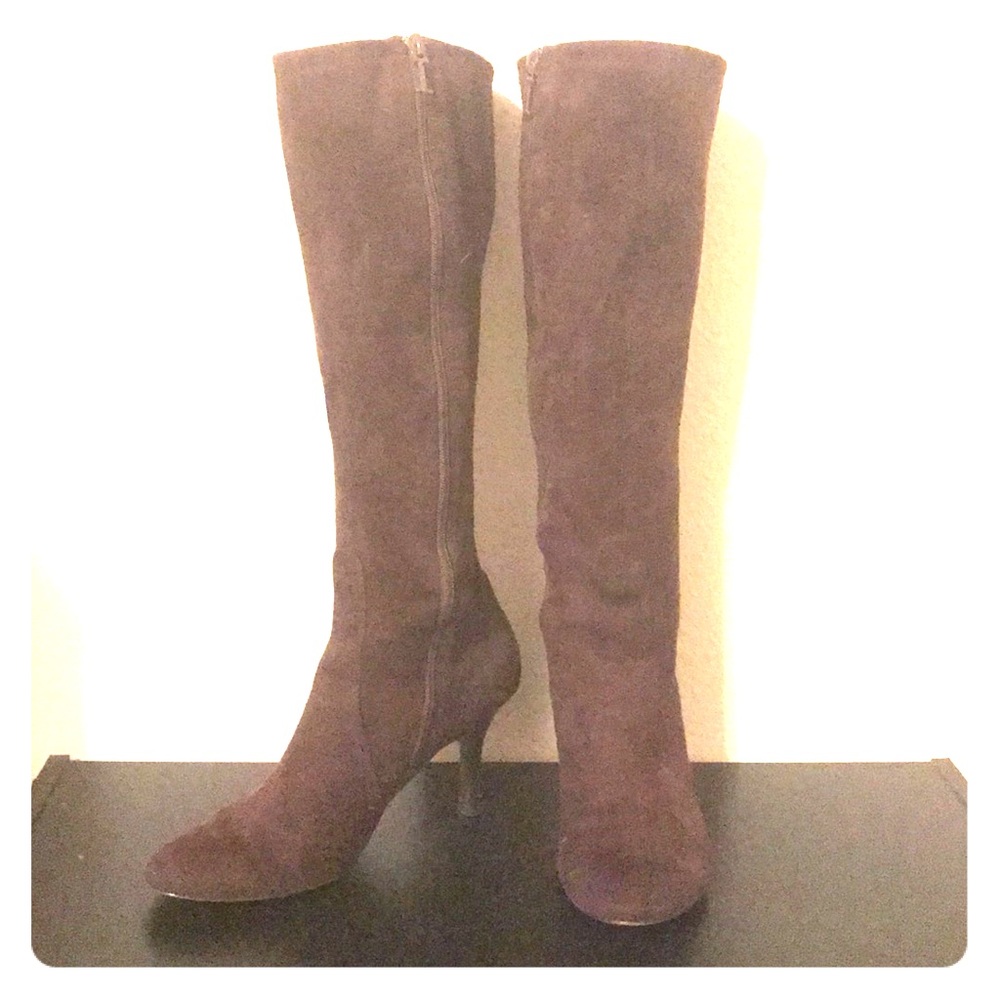 Brown Faux Suede Boots